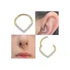Anillo cerrado en forma de corazón de gota de agua de acero inoxidable 316 para nariz, cartílago, joyería para piercing, venta al por mayor directa del fabricante