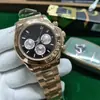 Reloj para Hombre Rolex Serie Daytona 40mm Mecánico Totalmente Automático con Correa de Acero Dorado, Suministro de Fabricante de Comercio Exterior Transfronterizo