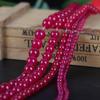 Material de acessórios de joias DIY feitos à mão homens e mulheres calcedônia rosa vermelha contas redondas contas para pulseira contas soltas produtos semiacabados