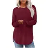 Amazon Comércio Exterior Europeu e Americano Transfronteiriço Roupas Femininas Verão 2025 Novo Estilo Solto Gola Redonda Bainha Curva Baixa Top para Mulheres