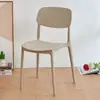 Silla de plástico, diseño simple, con respaldo, adecuada para uso doméstico, silla de comedor estilo nórdico, engrosada para mayor durabilidad, silla de plástico económica para adultos, también adecuada para usar en grandes restaurantes
