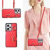 Venta al por mayor aplicable red mi note12Pro Funda de cuero con tarjetero de anillo a cuadros note11S bandolera funda protectora para mujer