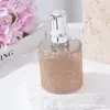 Frasco Dispenser Tipo Push com Cristais Bordados Transfronteiriço Frasco Vazio para Gel de Banho Loção Frasco Criativo Doméstico para Álcool em Gel com Cristais Bordados 300ml