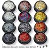 4mm laser quatro ângulos Estrela lantejou unhas pó glitter glitter misturado terno transfronteiriço Esmalte cola material de joia