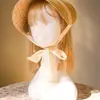 Sombrero Lolita Francés Retro Sombrero Plano de Paja Embrión DIY Hecho a Mano Accesorios Vintage Sombrero de Encaje Bnt