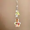 Estilo Ins Carrillón de Viento de Botella Flotante Llavero de Teléfono Colgante Pequeño Medusa Estrella Correa para Bolso Decoración Versátil para Mujeres