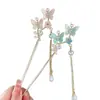 Pasador de Mariposa con Gradiente de Perla para Mujer, Pasador de Alto Nivel Estilo Chino Nuevo, Pasador de Estilo Antiguo, Pasador, Pasador