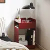 Sofá Pequeño Lateral Estilo Nórdico para Sala de Estar en Casa, Mesa de Centro Simple Moderna de Hierro Forjado para Dormitorio, Mesa de Esquina, Mesita de Noche, Almacenamiento Móvil