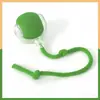 Brinquedo de Morder Bola para Pet de Silicone Interativo que Brilha