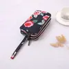 Bolso de Mano para Mujer Lienzo Artístico Billetera Larga de Tres Capas Bolso de Mano para Mujer Gran Capacidad Portallaves Monedero Casual Bolso para Teléfono Móvil