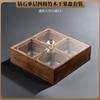 Caja de fruta de madera maciza, nueva caja de dulces con plato de fruta chino, rejilla para sala de estar, hogar, con tapa, plato de nueces, caja de almacenamiento de bocadillos de frutas secas