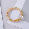 Pulseira de Ametista Uruguai Natural Feminina Círculo Único Cristal Torre Amarela Cristal Branco Cristal Rosa Pulseira de Contas de Transferência para Presentes