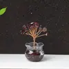 Árbol de Citrina, Cuarzo Rosa y Amatista Transfronterizo, Grava Natural, Árbol del Dinero, Artesanías Hechas a Mano, Adornos de Escritorio, Vidrio