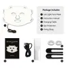 Equipamento de Beleza para Rejuvenescimento com Fótons, Dispositivo de Máscara Facial Caseira com Luz Vermelha e Azul, Máscara de LED para Remoção de Cicatrizes de Acne, Clareamento