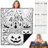 Manta de Colorir Amazon Transfronteiriça, Manta de Colorir DIY para Crianças, Presente de Natal, Manta de Colorir