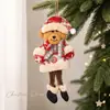 Ming Guan Nueva Decoración Navideña Colgante de Árbol de Navidad Muñeca Colgante de Piernas Largas Prellis Decoración de Escena