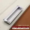 Mango de aleación de aluminio alargado en forma de U para gabinete de espacio redondo moderno simple de una palabra mate puerta de armario manija oculta oscura