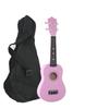 Ukelele de madera de 21 pulgadas con mochila de tela Oxford negra, instrumento musical, guitarra pequeña, regalo para niños