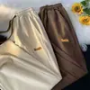 Pantalones de Pierna Recta de Seda de Hielo para Hombre Verano Delgados Modernos de Marca de Alta Gama Diseño de Pantalones de Pierna Ancha Oversize Sueltos Casuales