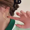 Pendientes de Aro Lisos Exagerados Europeos y Americanos para Mujer, Lujo Accesible, Elegantes de Moda, Pendientes de Gama Alta, Pendientes de Aguja de Plata 925 Estilo Caliente Venta al por Mayor