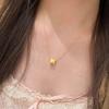 Nuevas Explosiones Medio Antiguo Oro Cepillado Barril de Cintura Ocho Puntas Estrella Collar Cadena de Lana Retro Cadena de Clavícula
