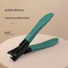 Cortador de Unhas de Aço Inoxidável com Mandíbula Larga e Coletor Embutido, Anti-Salpico Armazenamento Automático de Aparas, Aparador Econômico para Unhas Grossas das Mãos e Pés, Toque para Esvaziar - Azul, Verde, Vermelho