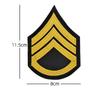 Chaqueta bomber táctica bordada estilo militar con diseño de abanico, estilo Eaulets US. Parche de tela bordado con velcro para brazalete con insignia de nivel militar