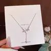 Colar Pingente Borboleta Zircônia Borla Estilo Coreano Luxo Leve para Mulheres Exquisito Nicho Design de Alto Padrão Corrente Clavícula Acessórios