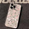 Patrón Floral Rosa Adecuado para iPhone 17 Pro Max, Funda para Teléfono Apple 16, Agujero Preciso 14/13 Estilo 15Ins Funda Suave