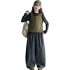 Conjunto de tres piezas de chaleco de punto para niñas, nueva colección otoño 2026, atuendo de otoño para niños estilo coreano, conjunto de principios de otoño para niñas mayores