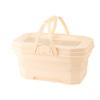 Cesta de Almacenamiento Plegable para Exterior Viaje Portátil Cesta de Picnic con Tapa Mesa Pequeña Multifuncional Cesta de Almacenamiento de Gran Capacidad