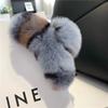 Pelo Real de Conejo Rex Pasador Grande Cabeza Trasera Pinza Elegante Popular en Internet Nuevo Lindo Peluche Tocado Rascador de Pelo Accesorios para el Cabello