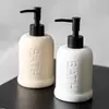 Botella de Cerámica para Loción de Baño de Hotel Botella de Recarga Botella con Dispensador Shampoo Gel de Ducha Gel Antibacterial para Manos Botella de Acondicionador Botella Vacía