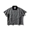 Ropa para Hombre Beijie Verano 2026 Nueva Camisa de Trabajo Lavada de Manga Corta para Hombre Camisa Cleanfit Chaqueta de Media Manga