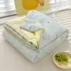 Colcha de Gasa Lavada Arrugada Clase A Verano Grado Madre y Bebé Lavable a Máquina Colcha de Aire Acondicionado Niños Estudiantes Dormitorio Núcleo de Colcha Delgado