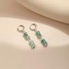 Nuevos Pendientes de Tachuela Estilo Chino Retro Estilo Nacional Pendientes de Bambú Verde de Lujo de Alta Gama Pendientes Pendientes Placa de Incienso para Mosquitos Pinza para Orejas Sin Agujeros en las Orejas