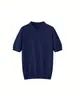 Comercio Exterior Verano Camisa Polo para Hombre Manga Corta Cuello Campana Secado Rápido Tejido Superior Manga Corta Moda Casual de Negocios Deportes