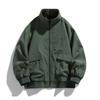 Chaqueta Crock Chaqueta Hombres Primavera y Otoño Cuello Casual Otoño Holgada Duffy Guapo Solapa Voladora Chaqueta Moda de Otoño JK