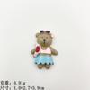 Oso de dibujos animados pintado oso navideño diy accesorios de resina belleza para teléfono móvil pegatina para refrigerador accesorios para el cabello accesorios de goma