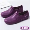 Botas de lluvia de exportación transfronteriza para mujer, suela fija, forradas de polar, ligeras, antideslizantes, a la moda para otoño e invierno, suela plana, forradas de polar, duraderas, adecuadas para lavar el coche y uso en la cocina