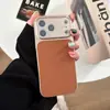 Capa de Couro Texturizado de Alta Qualidade com Janela Grande para Apple 17 Pro Max, iPhone 16, Cor Sólida, Capa Rígida para 15, 14