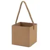Caja de Embalaje de Papel Kraft Transfronterizo para Suculentas, Caja Cuadrada Mini Espesada Portátil para Plantas en Maceta para Bodas y Fiestas DIY