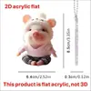 Estilo Popular de Celebridad de Internet de Comercio Exterior Transfronterizo Cerdo Lindo Colgante Acrílico para Interior de Coche Colgante para Llave de Coche