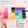 Populares Pedrería Plana Color AB de 3/4/5 mm Pedrería Jelly Pedrería para Ropa Tazas Arte de Uñas Teléfono Decoraciones de Uñas
