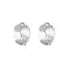 Brincos de Disco Redondo Brilhante em Prata S925 para Mulheres, Design Simples de Nicho, Estilo Fashion de Hong Kong, Brincos Básicos Personalizados 8644A