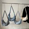 Bolso Cruzado de Mezclilla Estilo Coreano, Bolso Tipo Dumpling de Nailon, Bolso Casual de Gran Capacidad para Mujer, Bolso de Hombro de Moda para el Trabajo