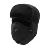 Gorro de invierno para hombres de mediana edad y mayores, un sombrero exterior cálido con forro de polar, adecuado para esquiar y proteger los oídos del frío, un sombrero de algodón