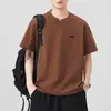 Roupas Masculinas Xintang 2026 Nova Camiseta de Verão Masculina Manga Curta Silicone Tridimensional Embossed Design de Camiseta Top