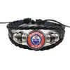 Pulsera de Cordón de Cuero de Equipo de la División Pacífico de la NHL Logo del Equipo de Hockey sobre Hielo Cordón de Cuero Genuino Merchandising para Fans