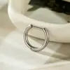 Pendientes de Aguja Recta Semicircular de Aleación de Titanio Hensen G23 8-12mm Joyería Versátil para Piercing Nueva Moda Europea y Americana